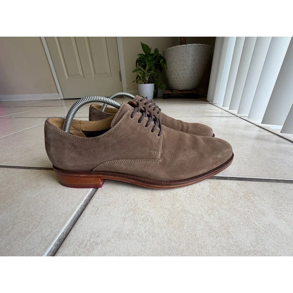 Cole Haan Colton Plain Toe Derby Oxfords Men's Size 9 M Brown Suede C12421